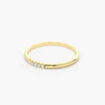 925 Silver 5 Stone Pave Diamond Band - Image 6