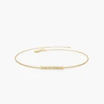 925 Silver Diamond Bar Bracelet