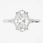 925 Silver 4.70Ct Oval Cut Diamond Engagement Ring - Image 3
