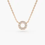 925 Silver Circle Medallion Initial Necklace - Image 3