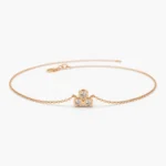 925 Silver Triangle Trio Dainty Diamond Bracelet - Image 7