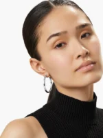 925 Silver Tia Medium Hoops