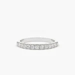 925 Silver 11 Stone Diamond Wedding Band - Image 3