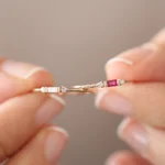 925 Silver Baguette Shape Diamond Ring - Image 7