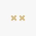 925 Sterling Silver Pavé X Stud Earrings