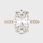 925 Silver 6.30Ct Oval Cut Diamond Engagement Ring - Image 4