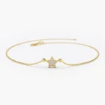 925 Silver Diamond Star Charm Bracelet - Image 2