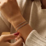925 Silver Diamond Tennis Bracelet - Image 5
