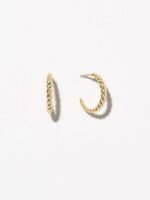 925 Silver Twisted Hoop Earrings - Image 6