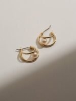 925 Silver Double Hoop Earrings - Image 5