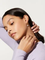 925 Silver Dooby Blue Sterling Hoop - Image 3