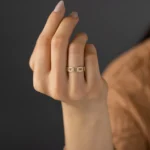 925 Sterling Silver Baguette Ladder Ring
