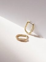 925 Silver Geometric Hoop Earrings - Image 5