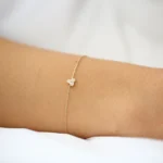 925 Silver Triangle Trio Dainty Diamond Bracelet