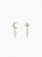 925 Silver Iris Pear earring