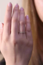 925 Silver Half Eternity Diamond Ring - Image 3