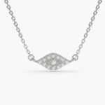 925 Silver Diamond Evil Eye Necklace - Image 4