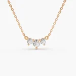 925 Silver Classic Trio Diamond Necklace - Image 6