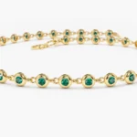 925 Silver Emerald Tennis Bracelet - Image 6