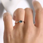 925 Silver London Blue Topaz and Diamond Ring - Image 8