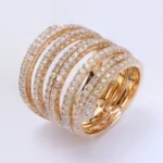 925 Silver Spiral Diamond Ring