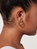 925 Silver Double Hoop Earrings