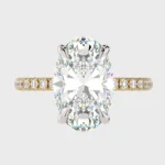925 Silver 6.30Ct Oval Cut Diamond Engagement Ring - Image 7