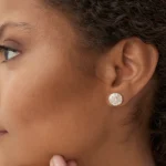 925 Silver Baguette Diamond Statement Earrings - Image 3