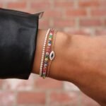925 Silver Multi Color Gemstone Tennis Bracelet - Image 3