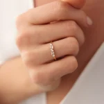 925 Silver  Baguette and Round Diamond Ring - Image 3