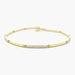 925 Silver Diamond Bar Bracelet