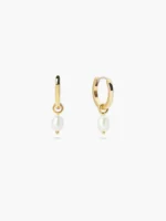 Frida Swarovski Pearl Drop Hoops