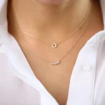 925 Silver Diamond Cluster Necklace - Image 2