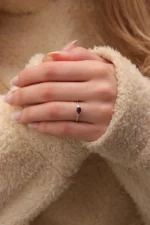 925 Silver Purple Stone Engagement Ring - Image 7