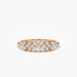 925 Silver Diamond Cluster Anniversary Ring - Image 4
