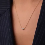 925 Silver Classic Trio Diamond Necklace