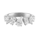 925 Silver Multi-shape Diamond Ring - Image 2