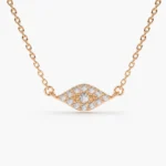 925 Silver Diamond Evil Eye Necklace - Image 5