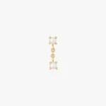 925 Silver Pearl Dangle Stud - Image 2