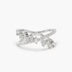 925 Silver Criss Cross Diamond Cluster Ring - Image 4