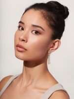 925 Silver Dangle Chain Stud Earrings - Image 3