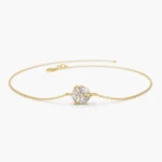 925 Silver Diamond Cluster Bracelet