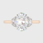 925 Silver 2.90Ct Oval Cut Diamond Engagement Ring - Image 5