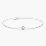 925 Silver Dainty Diamond Solitaire Bracelet - Image 4