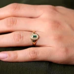 925 Silver Baguette Emerald Signet Ring - Image 5