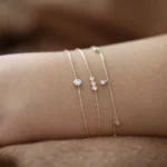925 Silver Dainty Diamond Solitaire Bracelet - Image 2