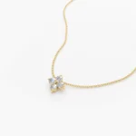 925 Silver Diamond Clover Necklace - Image 3