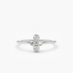 925 Silver Quad Diamond Ring - Image 4