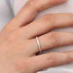 925 Silver Half Eternity Diamond Ring
