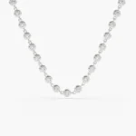 925 Silver Diamond Tennis Necklace - Image 4